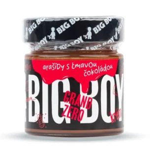 BigBoy Grand zero tmavé – arašídový krém s tmavou čokoládou bez cukru 250 g