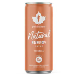 Natural Energy Drink 330 ml – peach