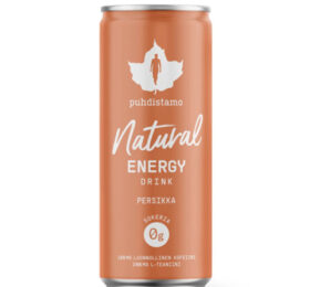 Natural Energy Drink 330 ml – peach